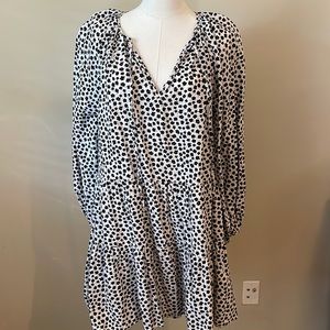 H&M Floral Print Long Sleeve Dress Small